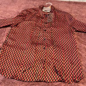 Shirt Blouse-100% polyester, hand wash, do not dry clean or tumble dry